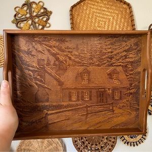 🍄SOLD🍄 Vintage House Of Lloyd Cottage Wooden Serving Tray